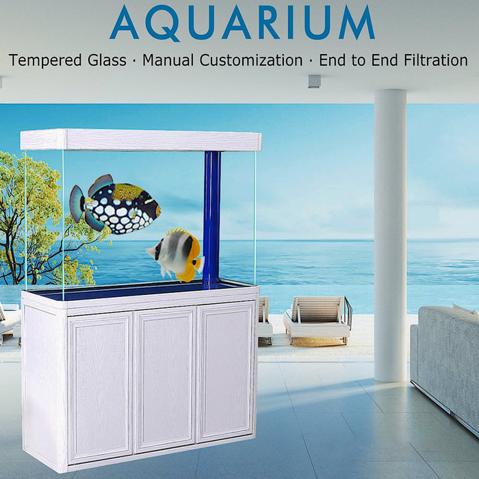 Aqua Dream 175 Gallon Tempered Glass Aquarium White Oak AD-1560-WO