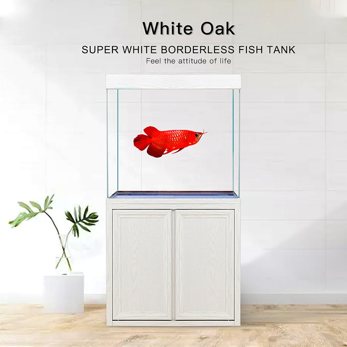 Aqua Dream 100 Gallon Tempered Glass Aquarium White Oak AD-1060-WO