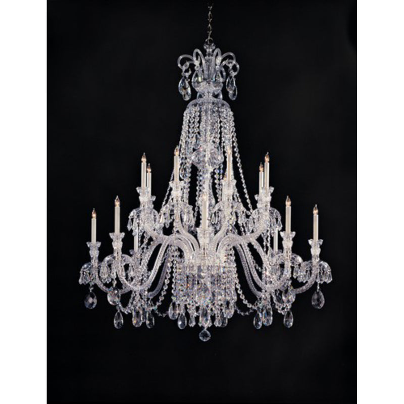 Foundry Traditional Crystal 16 Light Hand Cut Crystal Polished Chrome Chandelier
