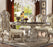 Homey Design Metallic Silver Dining Table Set HD-8017 – 9PC