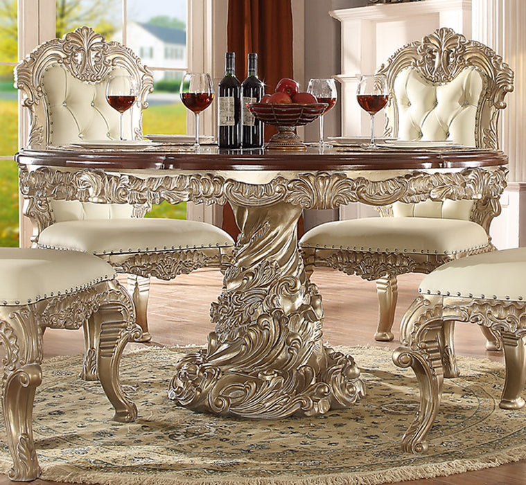 Homey Design Dining Table Set Silver HD-8017 – 5PC