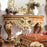 Homey Design Console Gold & Tan Table HD-8024