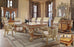 Homey Design Dining Table Set Gold & Tan HD-8024 – 7PC