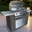 Cal Flame 4-burner, 7 ft. Synthetic Wood Panel Propane GAS Grill Island in Stainless Steel