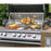 Cal Flame 4-burner, 2-Piece Propane GAS Grill Island and Side Bar in Stainless Steel