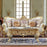 Homey Design Gold 3PC Sofa Set Gold HD-93630