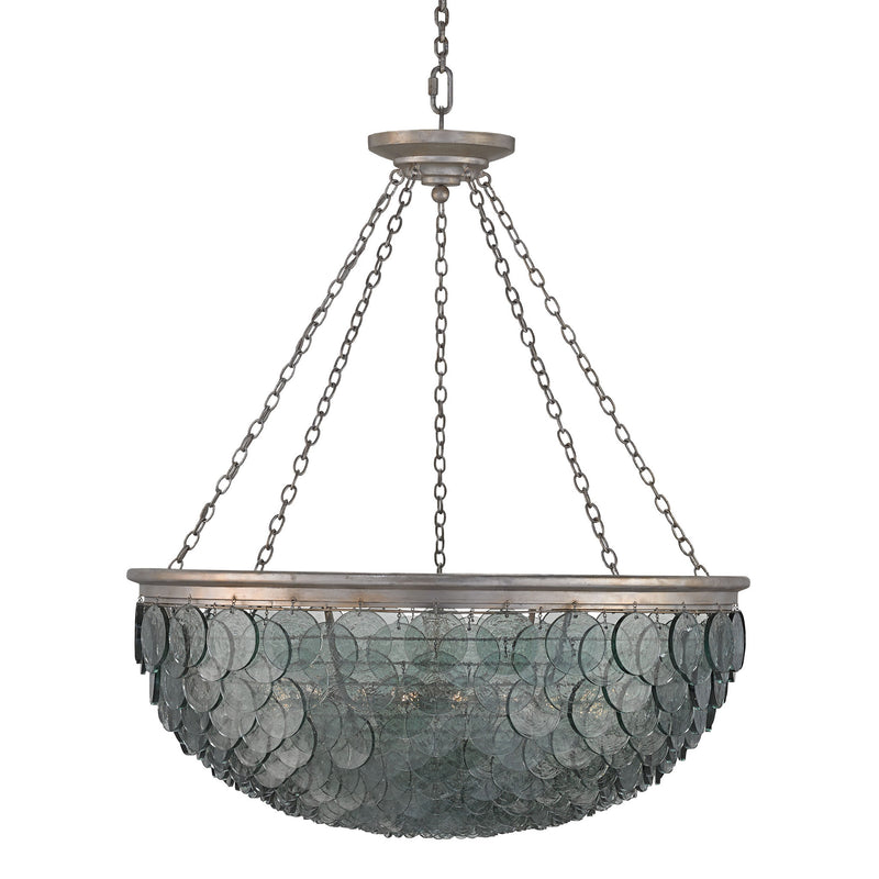 Foundry Quorum Large Chandelier In Silver Leaf 9511