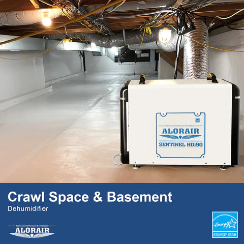AlorAir Basement or Crawlspace Dehumidifier, Sentinel HDi90, B01LW8WRUP