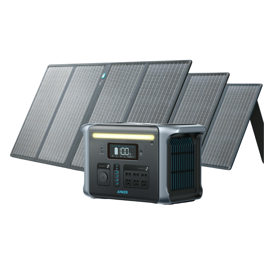 Anker Solar Generator 757 (PowerHouse 1229Wh with 3*100W Solar Panels)