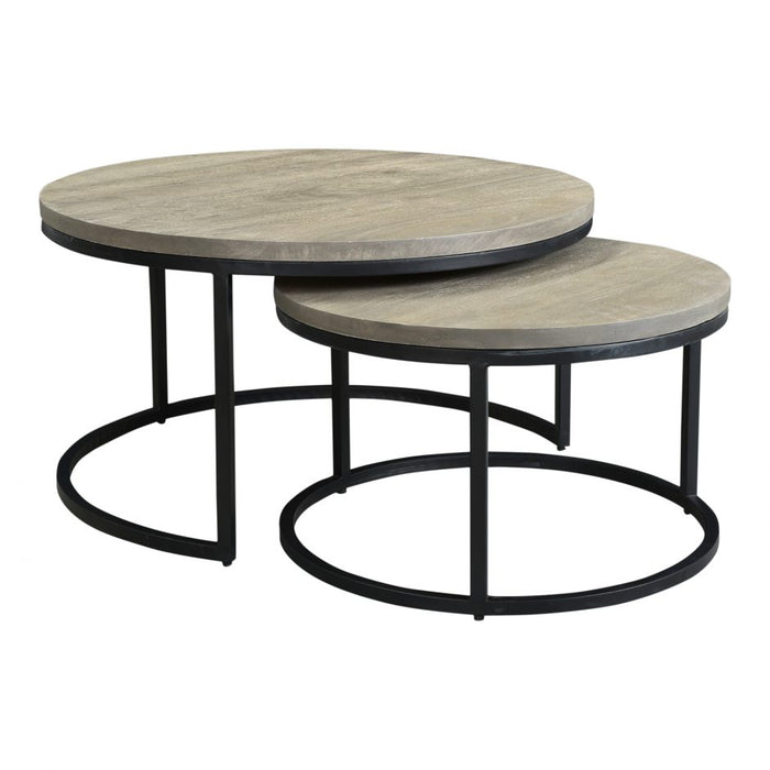 Moes Home Collection Drey Round Nesting Coffee Tables Set Of 2 BV-1011-15