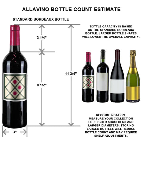 Allavino 24" Wide Vite II Tru-Vino 99 Bottle Dual Zone Black Right Hinge Wine Refrigerator
