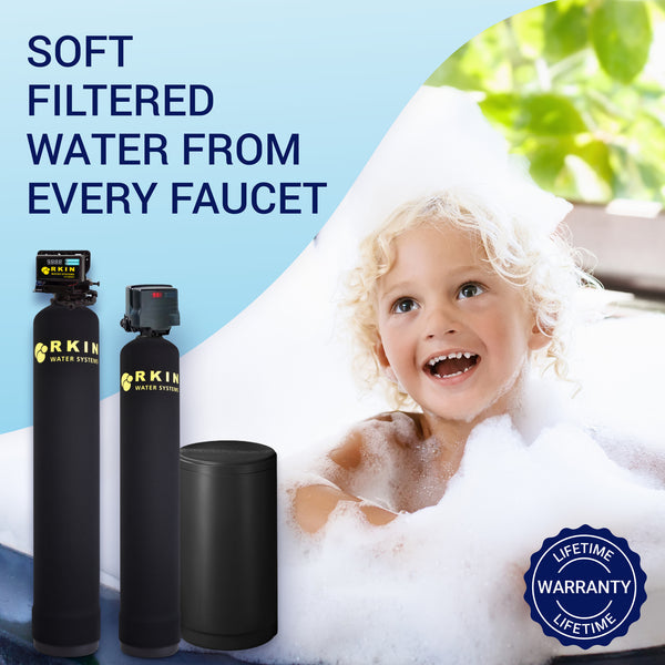 Rkin Salt Based Water Softener and Well Water Filter Combo