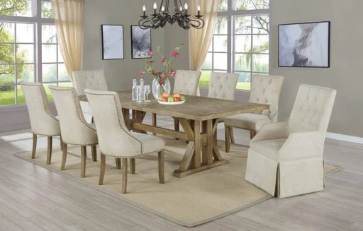 Best Quality Furniture Classic Tufted Beige Dining Set D93D9