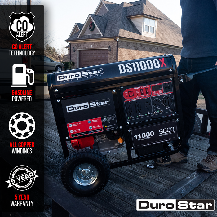 DuroMax 11,000 Watt Gasoline Portable Generator w/ CO Alert DS11000X