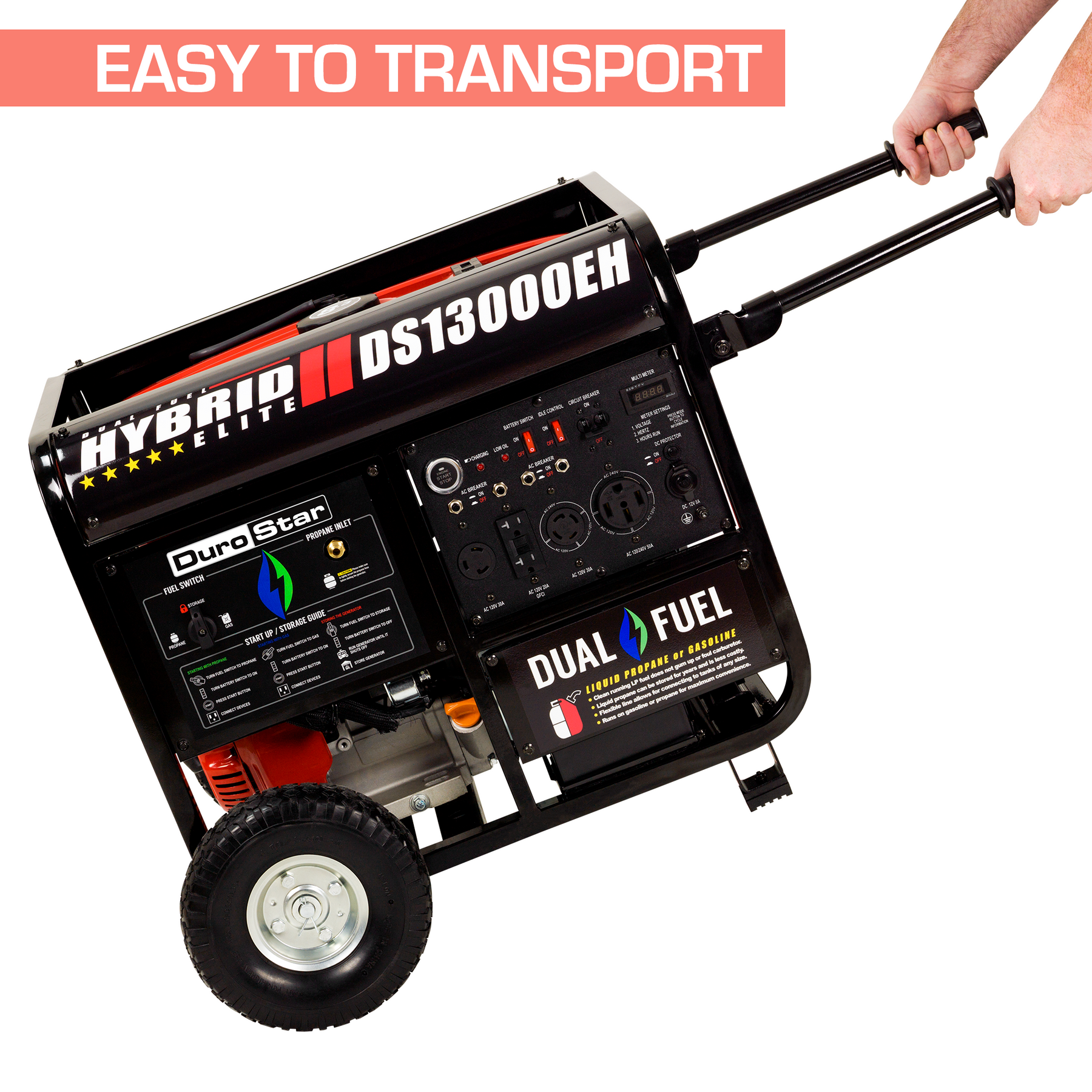 DuroMax 13,000 Watt Dual Fuel Portable Generator DS13000EH