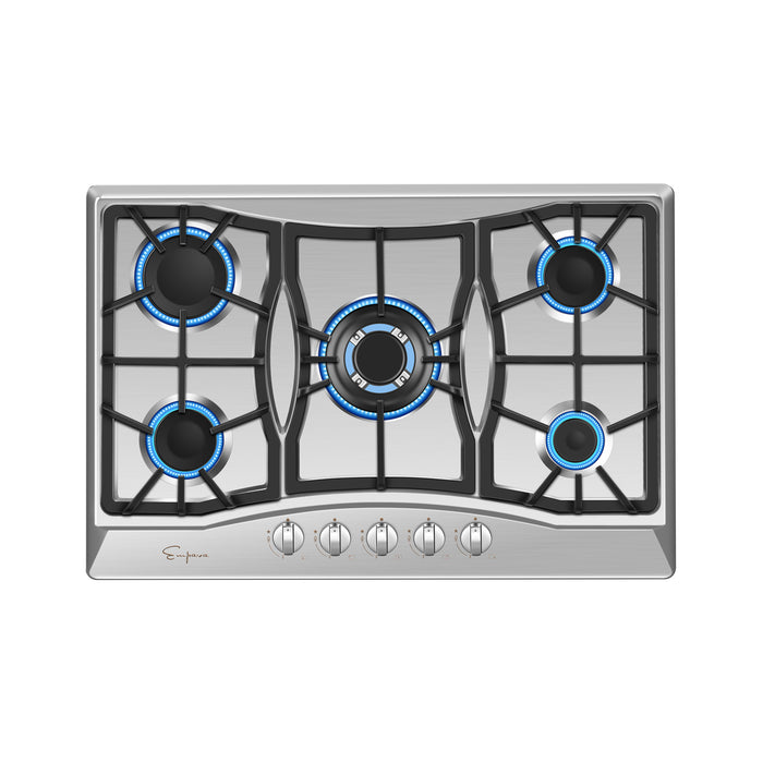 Empava 36 in. Pro-Style Slide-in Natural Gas Range Top Cooktop in