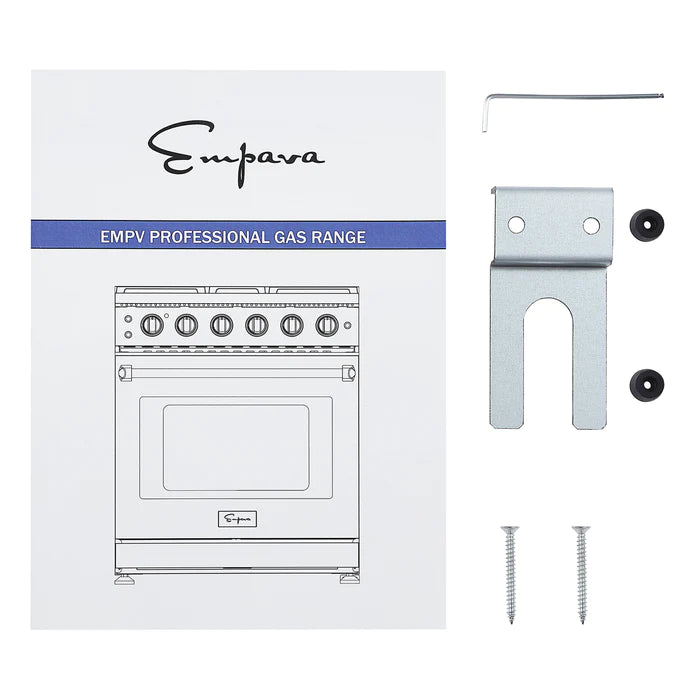 Empava 30GR10 30 In. Pro-Style Slide-in Single Oven Gas Range