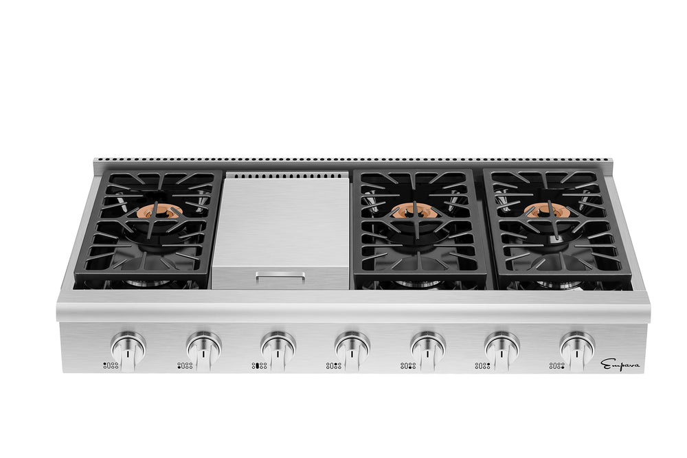 Empava 48GC32 Pro-style 48 In. Slide-in Gas Cooktops (DISCONTINIUED)