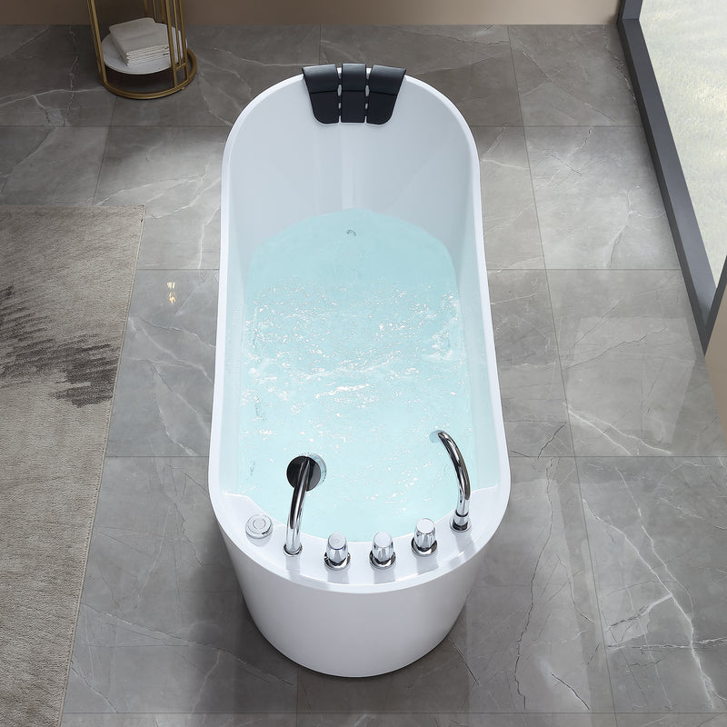 Empava-67AIS09 67 in. Whirlpool Freestanding Acrylic Bathtub