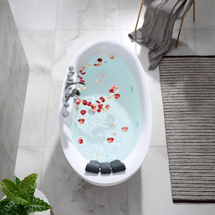 Empava Whirlpool Freestanding Acrylic Oval Bathtub