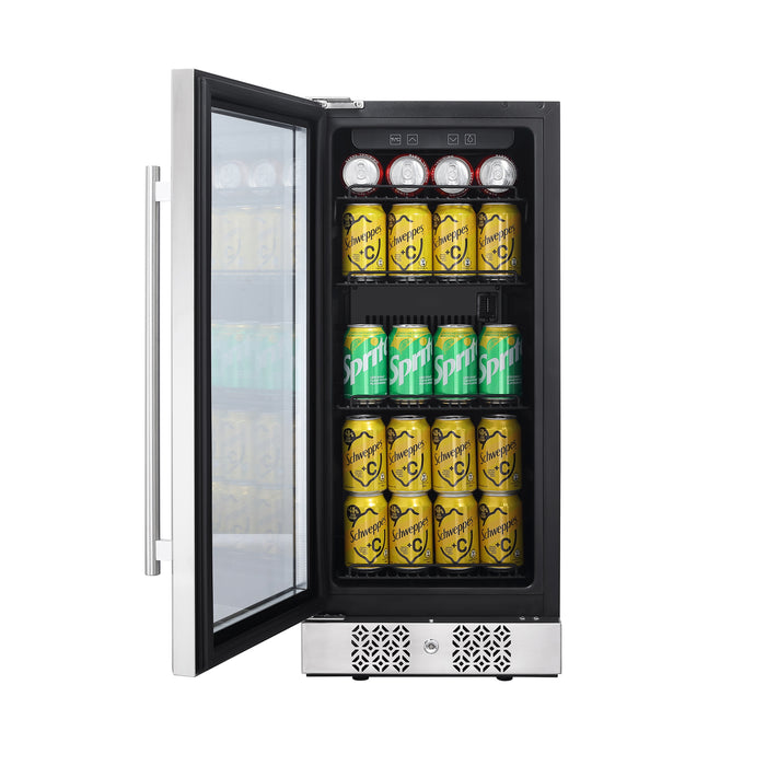 Empava BR01S 15 Inch Wine Cooler Undercounter 3cu.ft 84 Cans Mini Fridge (DISCONTINIUED)