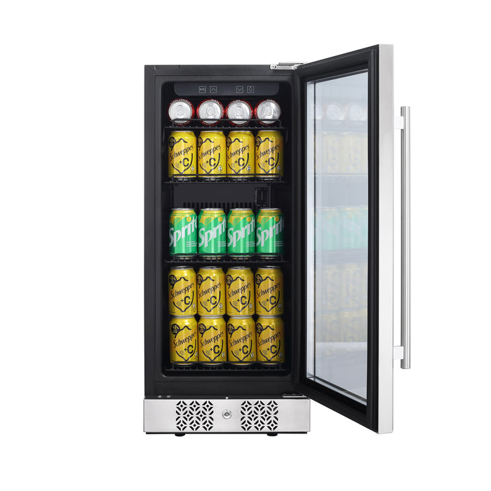 Empava BR01S 15 Inch Wine Cooler Undercounter 3cu.ft 84 Cans Mini Fridge (DISCONTINIUED)