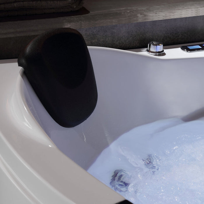 Empava-59JT319LED 59 in. Whirlpool Corner Bathtub With Thermostat