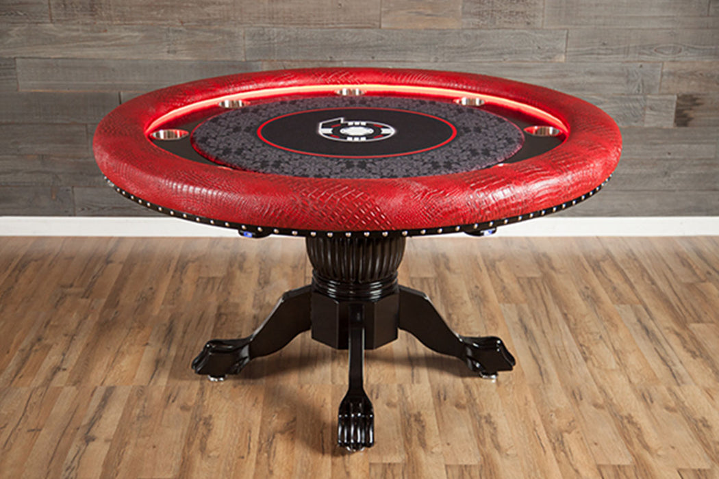 BBO Ginza 55" LED 8 Player Poker Table With Dining Top 2BBO-GINZ
