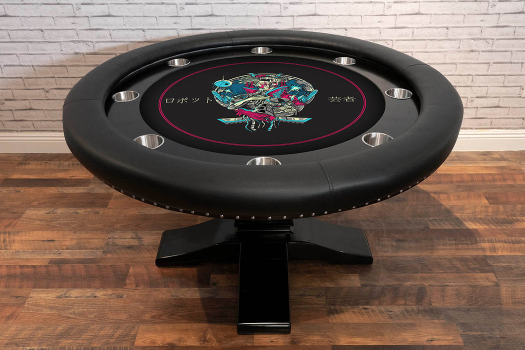 BBO Ginza 55" LED 8 Player Poker Table With Dining Top 2BBO-GINZ