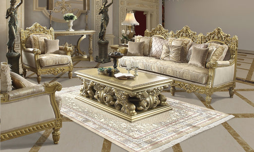 Homey Design Bright Gold Sofa Set HD-2659 – 3PC