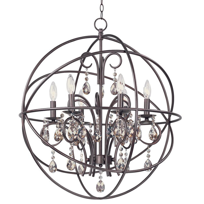 Kling 6 Globe Chandelier with Crystal Accents