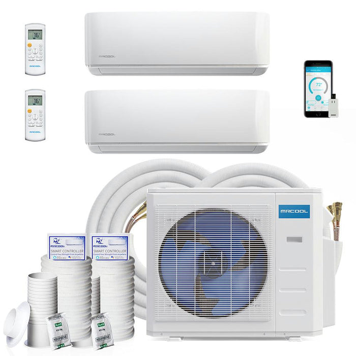 MRCOOL DIY Mini Split - 21,000 BTU 2 Zone Ductless Air Conditioner and —  Modern Productions®