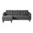 Moes Home Belagio Sofa Bed With Chaise Charcoal Left MT-1019-07-L