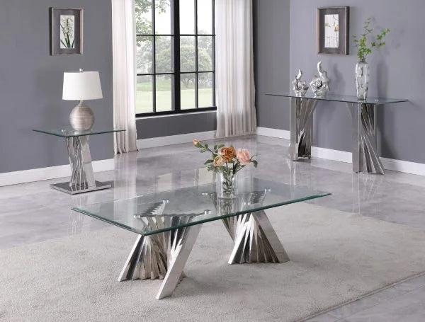 Best Quality Furniture High End Glass Coffee Table Set CT01-02-03