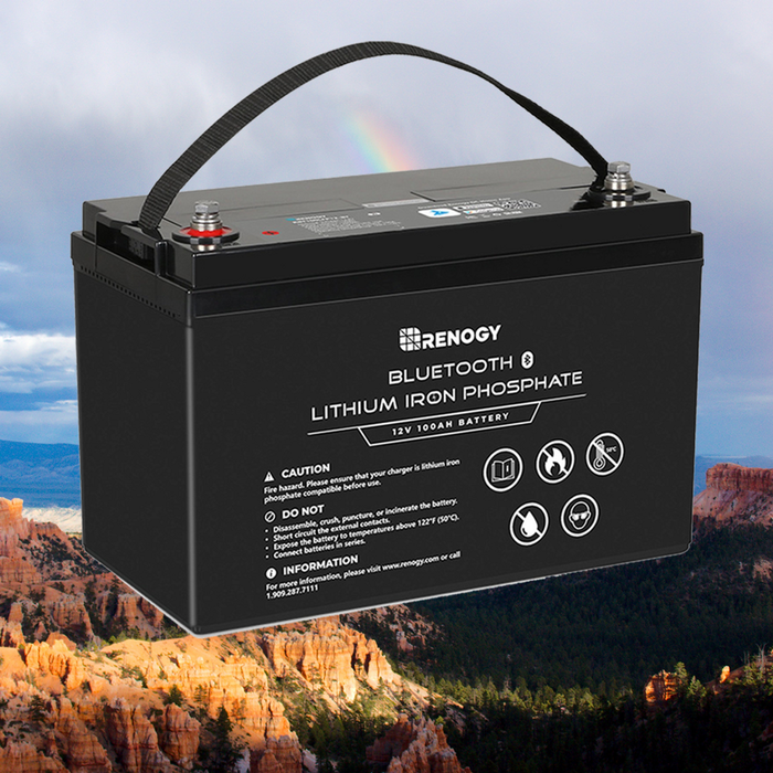 Sunstone Power 12V Lithium Akku 100AH LiFePO4 mit USB Bluetooth