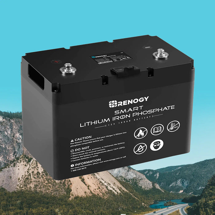 Regony 12V 100Ah Smart Lithium Iron Phosphate Battery RBT100LFP12S-US