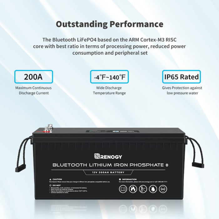 Renogy  12V 200Ah Lithium Iron Phosphate Battery w/ Bluetooth (Discontinued)