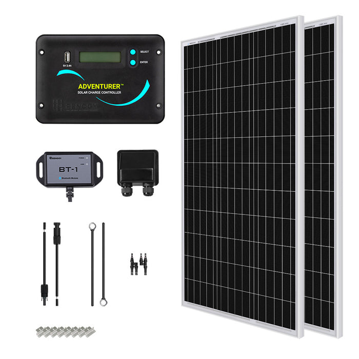 Renogy 200 Watt 12 Volt Solar RV Kit RNG-KIT-RV200D-ADV30-US