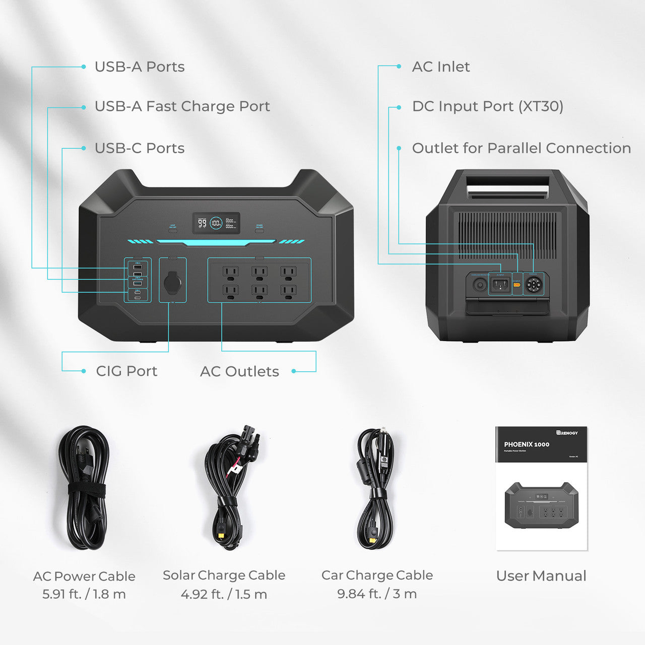 Renogy PHOENIX 1000 Portable Power Station RPS100150AA-US