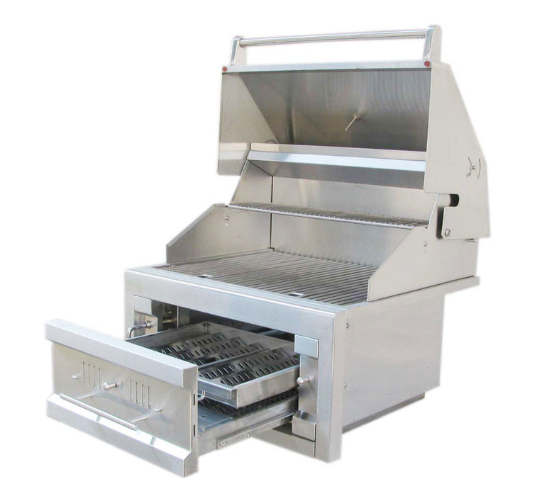 Sunstone 28" Single Zone 304 Stainless Steel Charcoal Grill SUNCHDZ28