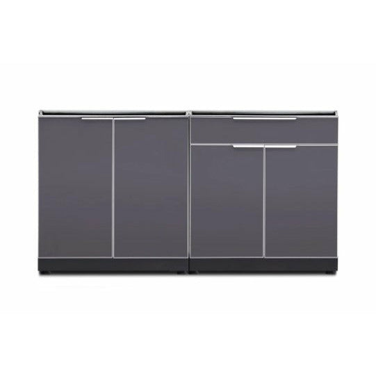 New Age Outdoor Kitchen Aluminum 2 Piece Cabinet Set