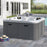Jet Acrylic Square Hot Tub with Ozonator in Gray