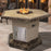 Fire Pit Table with Lava Rocks 60 in. Dining Height Hexagonal / Propane or Natural Gas by Cal Flame