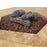 Fire Pit Table with Lava Rocks 60 in. Dining Height Hexagonal / Propane or Natural Gas by Cal Flame