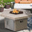 Cal Flame Stucco and Tile Hexagon Steel Propane/Natural Gas Fire Pit Table
