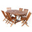 All Things Cedar 7 Pc Premium Wood Oval Folding Set