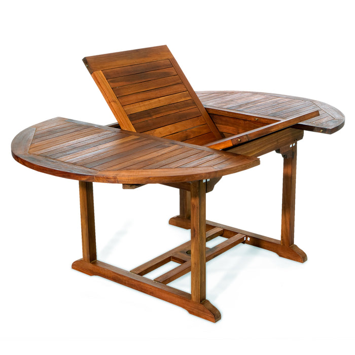 All Things Cedar 7 Pc Premium Wood Oval Folding Set TE70