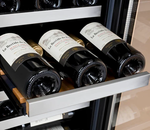 Allavino 15" Wide FlexCount II Tru-Vino 30 Bottle Single Zone Stainless Steel Left Hinge Wine Refrigerator