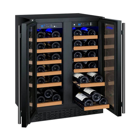 Allavino 24" Wide FlexCount II Tru-Vino 36 Bottle Dual Zone Black Wine Refrigerator