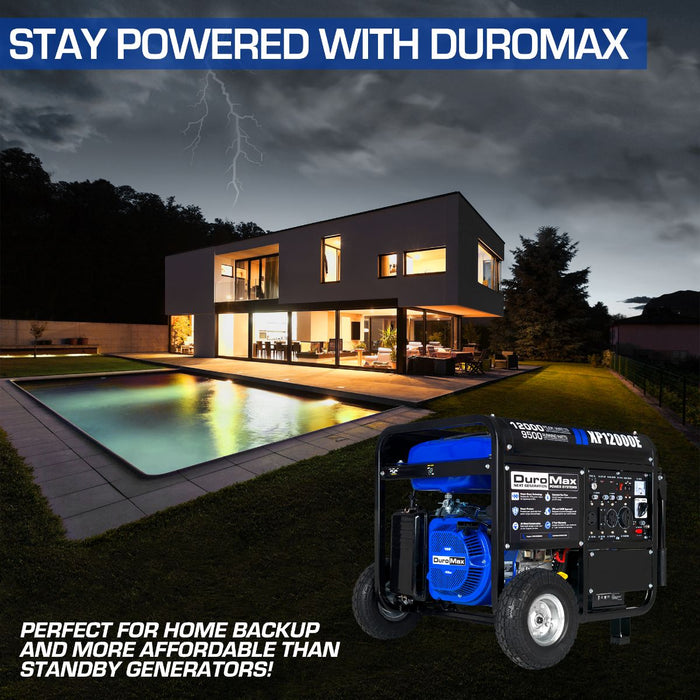DuroMax 12,000 Watt Gasoline Portable Generator XP12000E